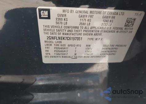 2012 Chevrolet Equinox 2Lt from USA, damaged, VIN 2GNFLNEK7C6197051
